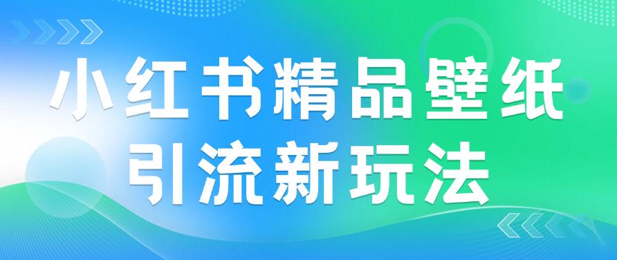 2024蓝海赛道，小红书精品壁纸引流新玩法，小白轻松日入300+-零云博客