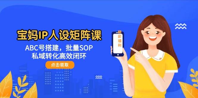 宝妈IP人设矩阵课：ABC号搭建，批量SOP，私域转化高效闭环-零云博客