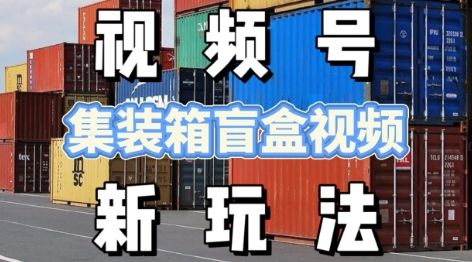 视频号新玩法，利用老外开集装箱盲盒视频，挣分成计划收益，月入过W，新手小白轻松上手-零云博客