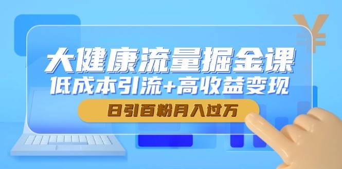 大健康流量掘金课，低成本引流+高收益变现，日引百粉月入过万-零云博客