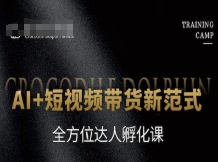 AI+短视频带货新范式，全方位达人孵化课-零云博客