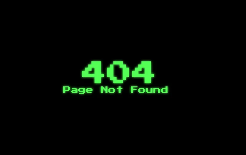 HTML黑色大气绿色发光字404错误页模板-零云博客