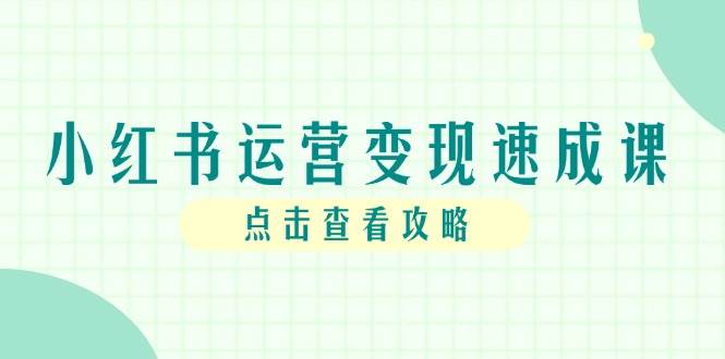 小红书运营变现速成课，账号搭建到暴力起号，个人IP全流程指南-零云博客