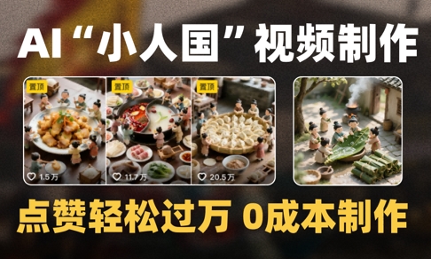 爆款1000W+播放微缩景观迷你小人国AI视频0成本制作全流程教学-零云博客