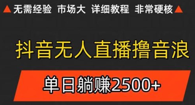 抖音无人直播6.0 简单无脑可矩阵 每天两小时轻松躺赚500+-零云博客