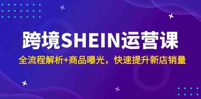 跨境SHEIN运营课，全流程解析+商品曝光，快速提升新店销量-零云博客